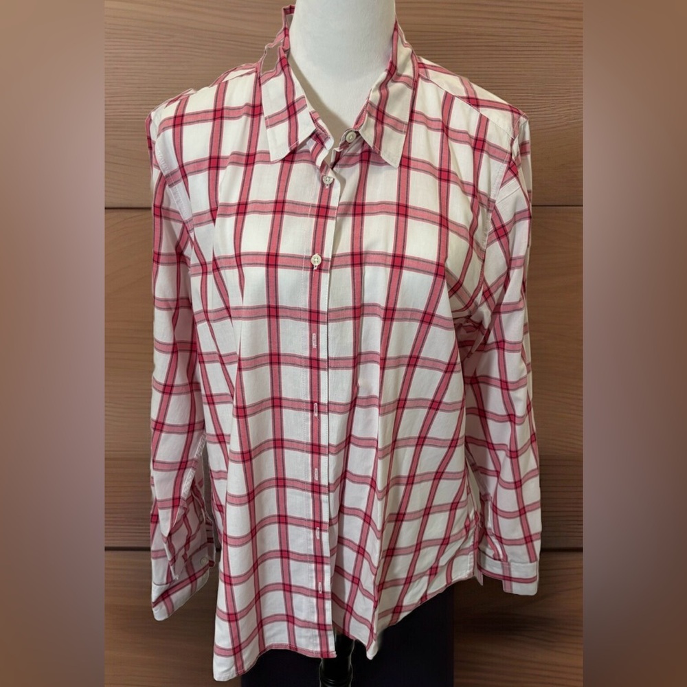 Tommy Hilfiger Women’s Pink & White Button Down Shirt Size XXL